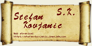 Stefan Kovjanić vizit kartica